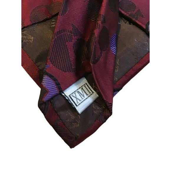 5/$15 XMI Silk Tie Blue Red Geometric 61in Men's New - Picture 5 of 6